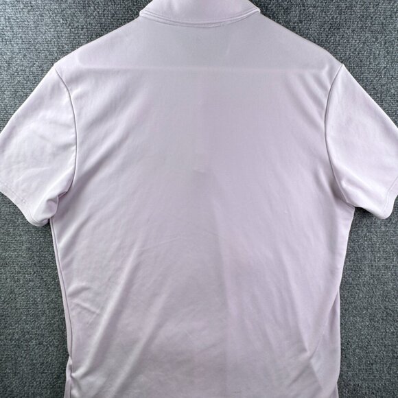 Adidas Pink Print Short Sleeve Polo Shirt Large Pullover Golf W/ Logo Stretch - Picture 12 of 15